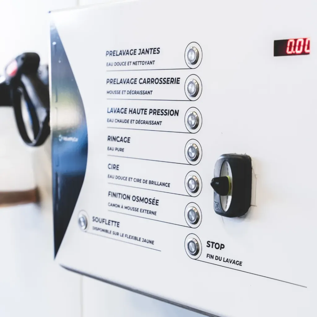 Panneau de programmation du cycle de lavage